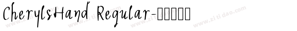 CherylsHand Regular字体转换